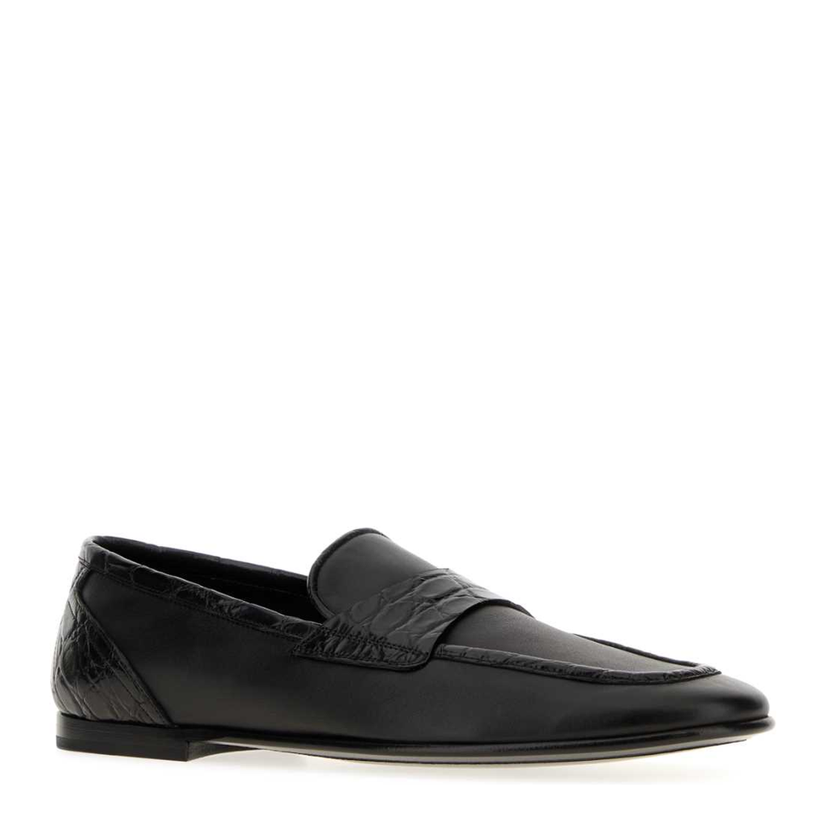 MAYFEYR - Dolce & Gabbana - Black Leather Slippers - A50698A2J758B956
