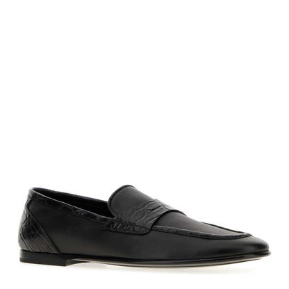 MAYFEYR - Dolce & Gabbana - Black Leather Slippers - A50698A2J758B956