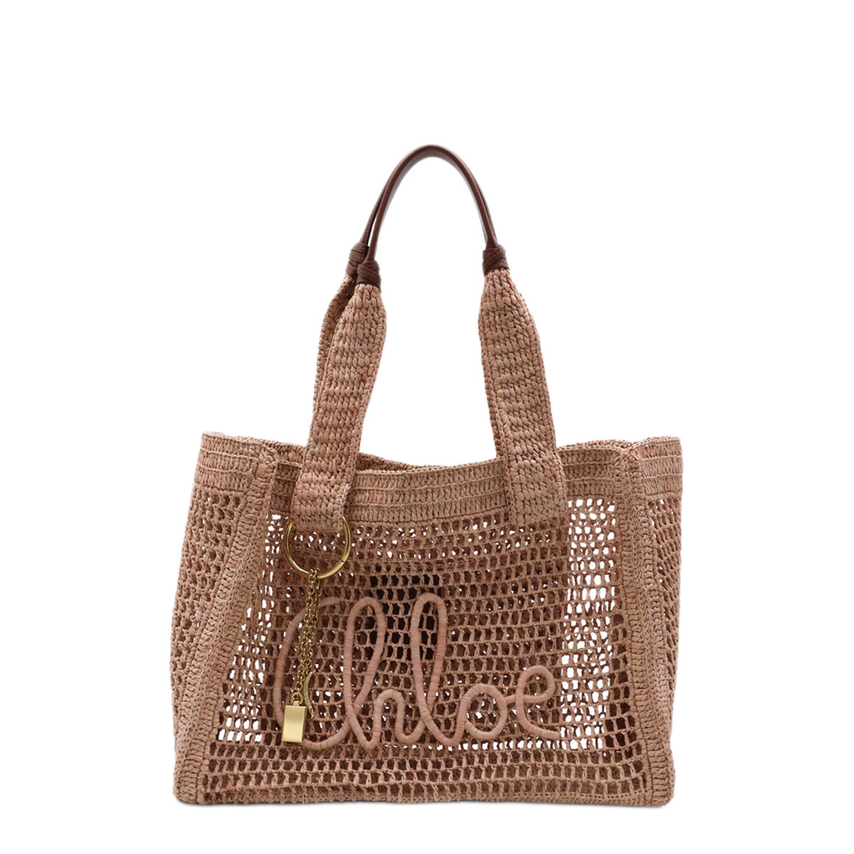 Summer Banana East-West Raffia Tote Bag - Summery Beige