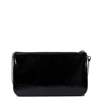 Adjustable Removable Nylon Strap Double Chain Bag with Zipper Pocket and Detachable Coin Purse