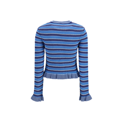 MAYFEYR - Ganni - Striped Cotton Cardigan - A1160003591