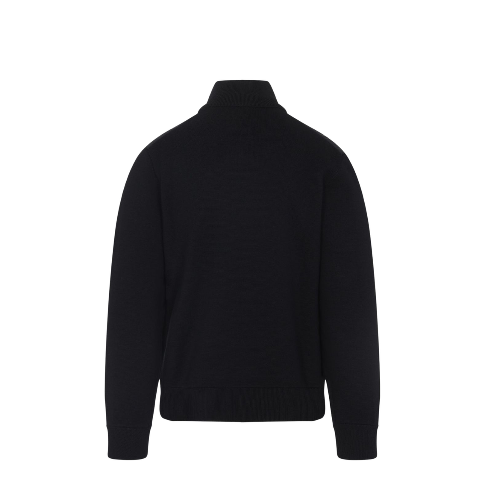 Black Padded Zip-Up Cardigan