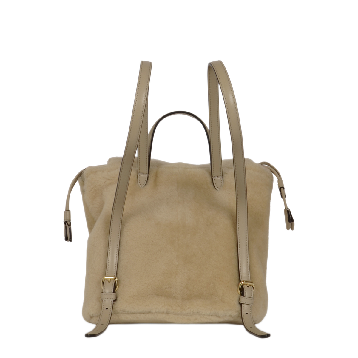 Shearling Backpack - Beige