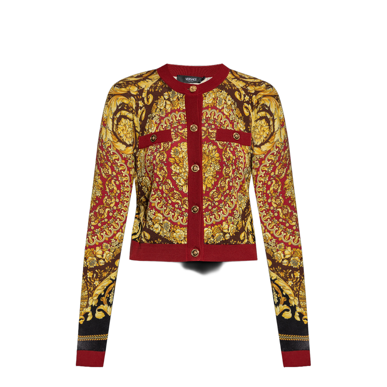 Baroque Silk Knit Cardigan