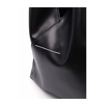 Black PU Leather Japanese Knot Bag
