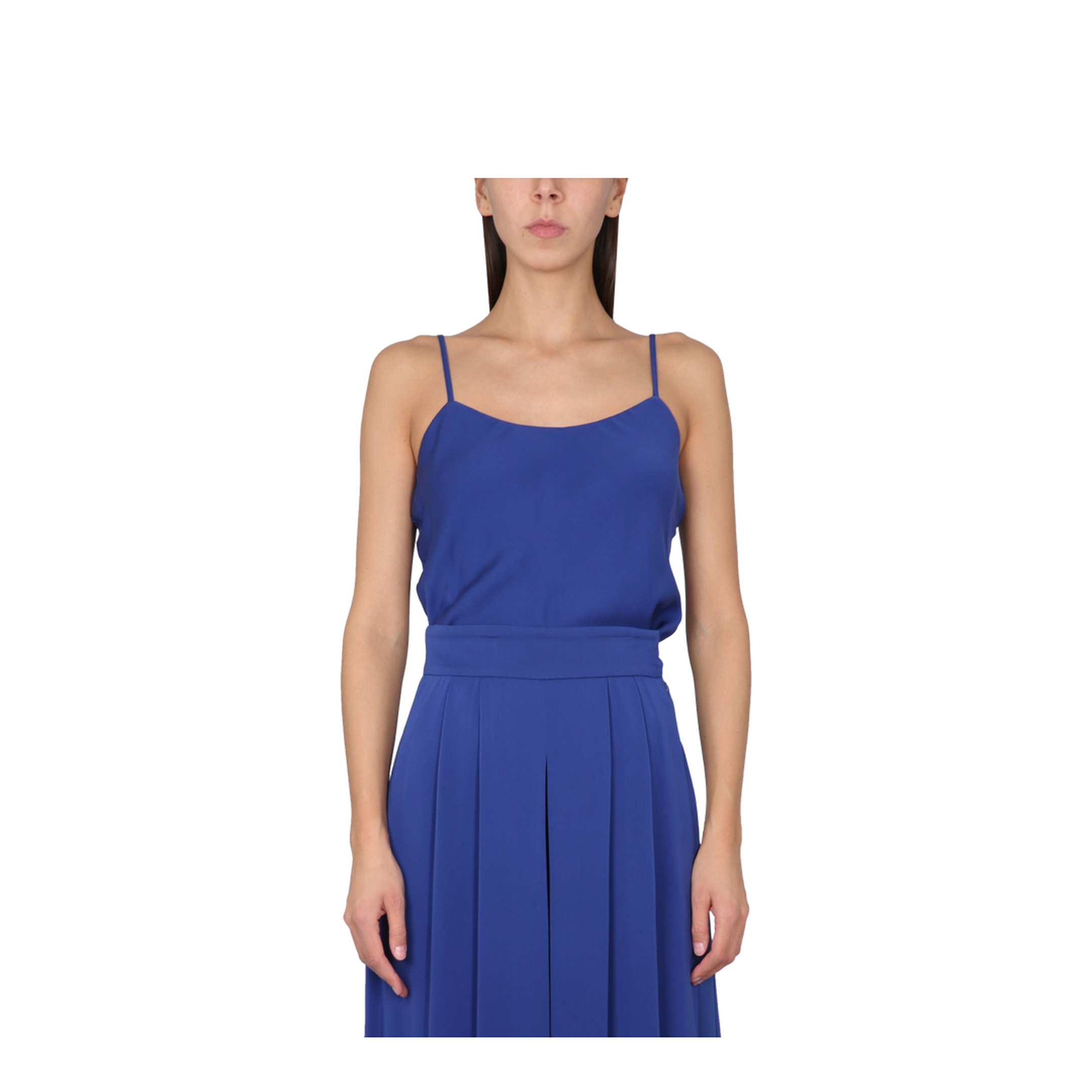 Silk Charmeuse Tuxedo Top