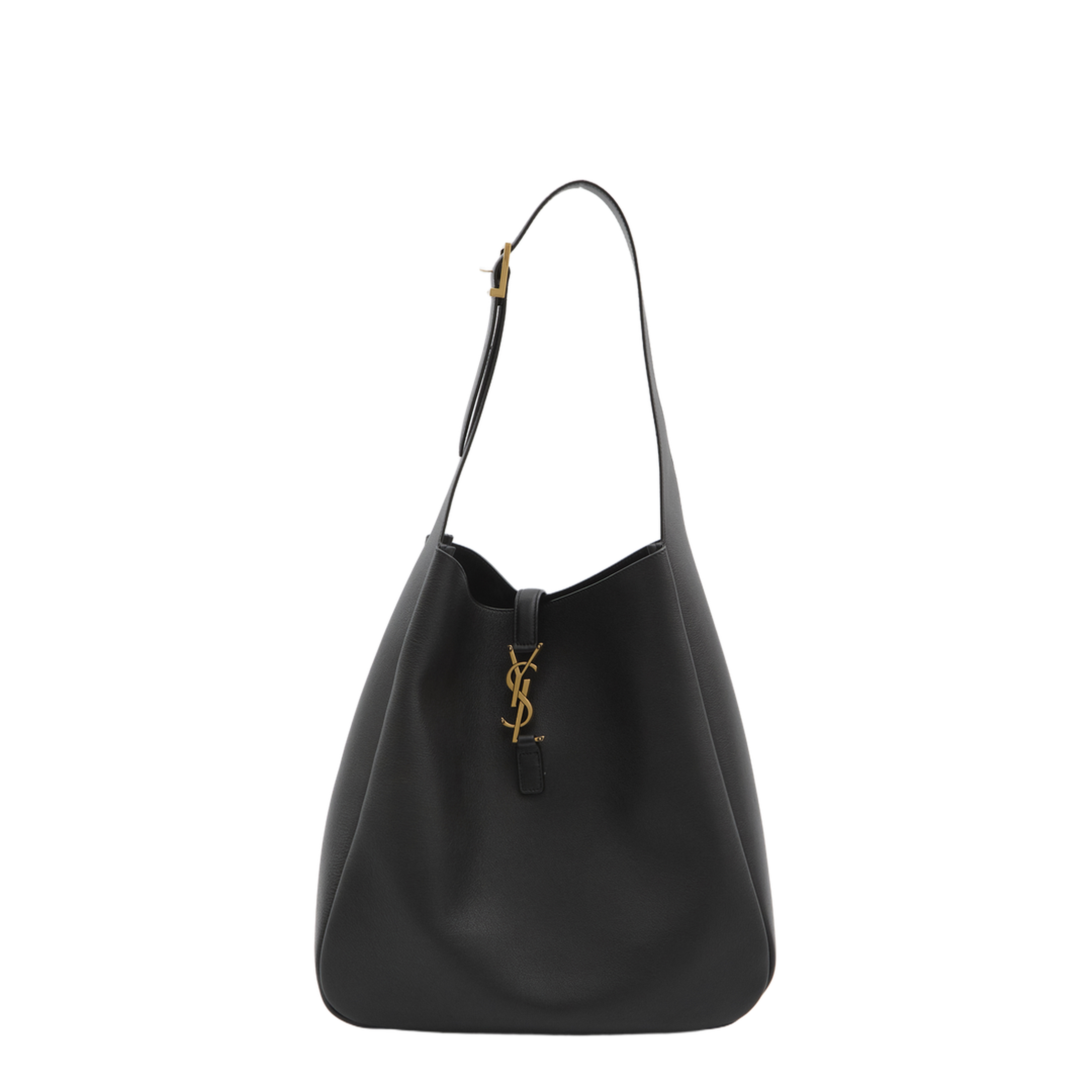 Le 5 À 7 Supple Large Grained Calfskin Shoulder Bag - Black