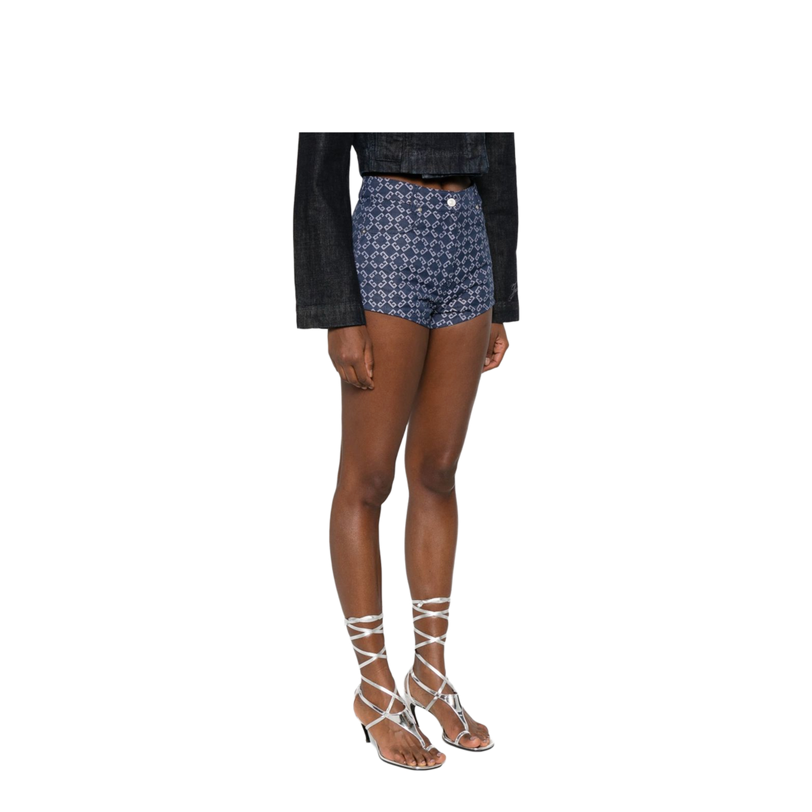 Monogram Denim Shorts