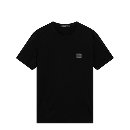 MAYFEYR - Dolce & Gabbana - Cotton T-Shirt With Logo Plaque In Black - G8PV1TG7Q1QN0000