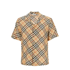 Burberry ered silk short-sleeved shirt