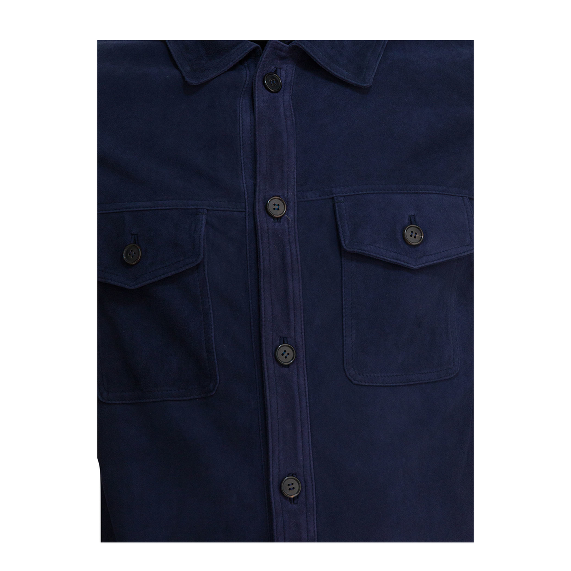 MAYFEYR - Altum - Suede Overshirt Jacket - OVERSHIRTSUEDEBLUE