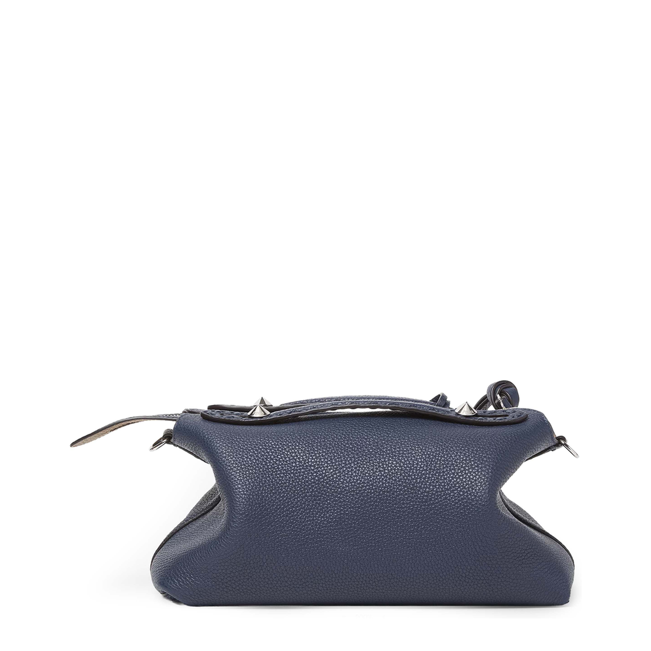 Messenger Bag Leather Deep Blue