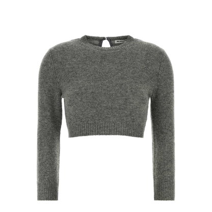 Grey Wool Blend Sweater