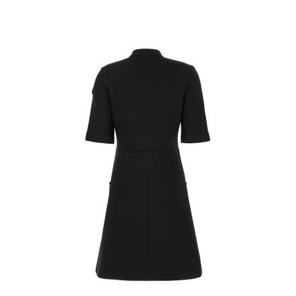 Black Cotton Blend Dress