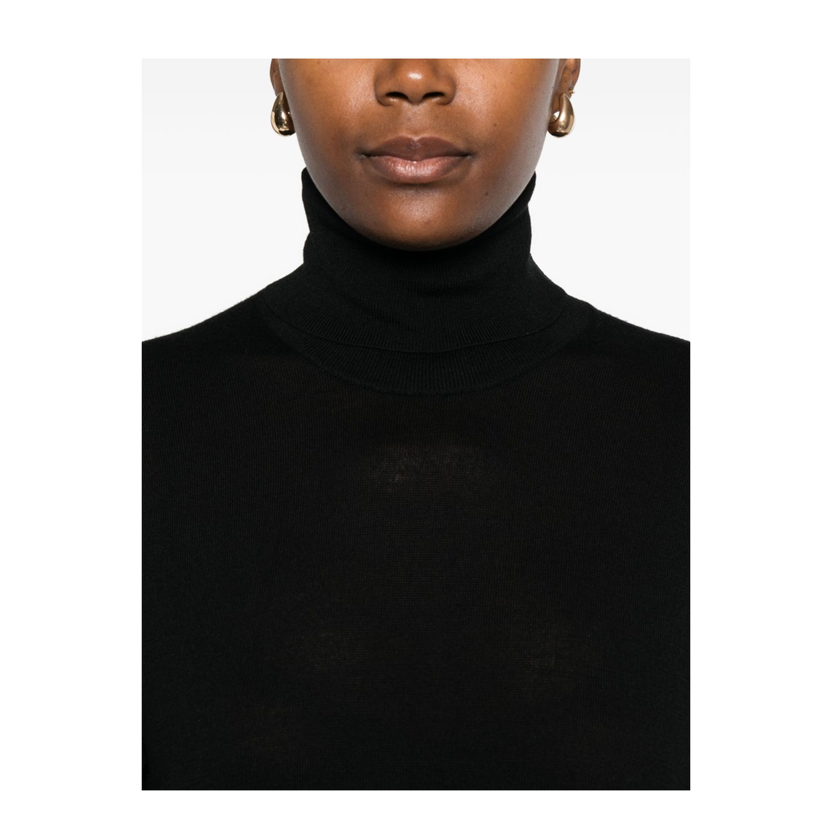 Wool Turtleneck Midi Dress