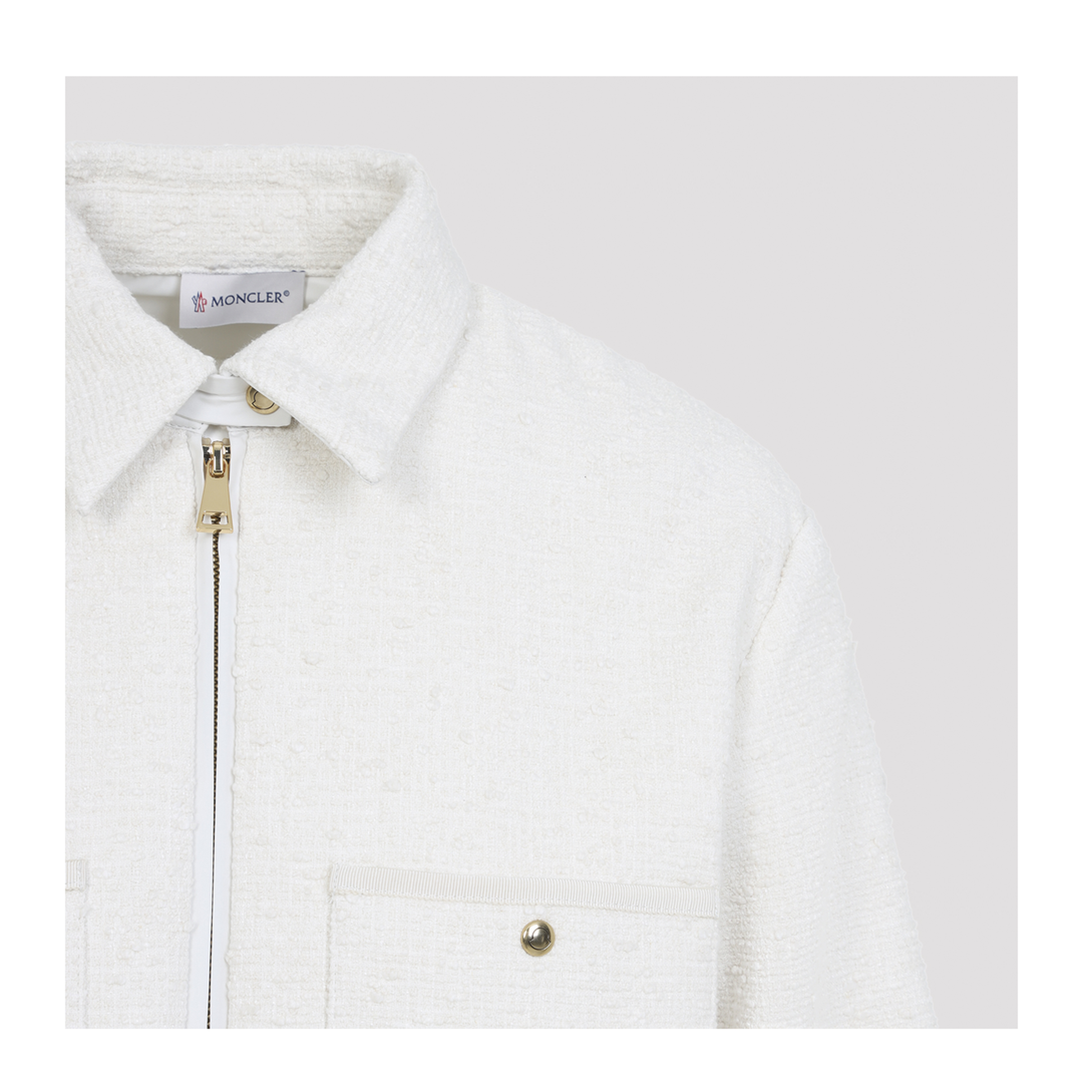 Ivory Bouclé Down Jacket