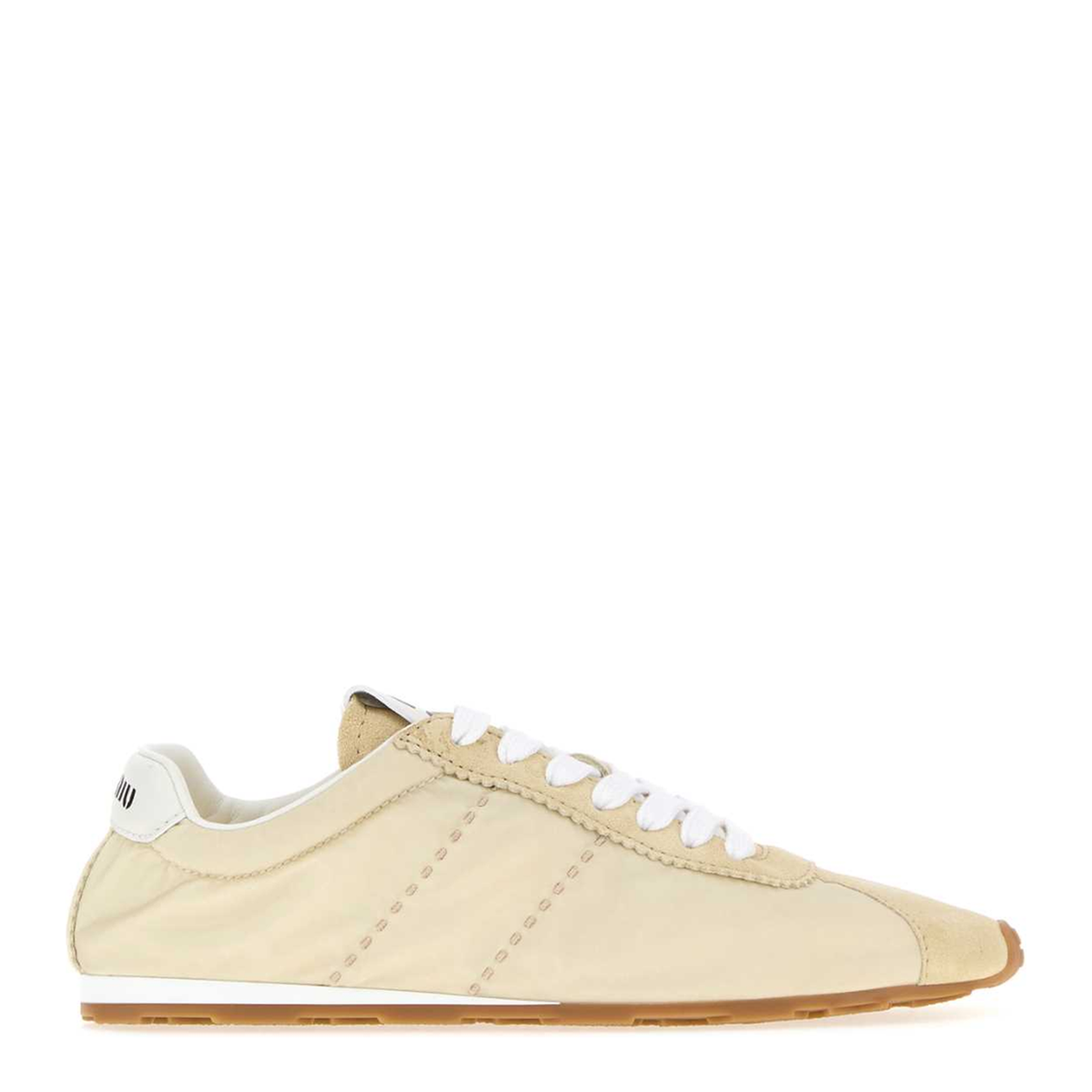 MAYFEYR - Miu Miu - Cream Fabric And Suede Sneakers - 5E114EFD005D7CF021M
