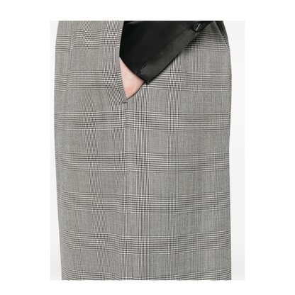Beige Checked Pattern Trousers