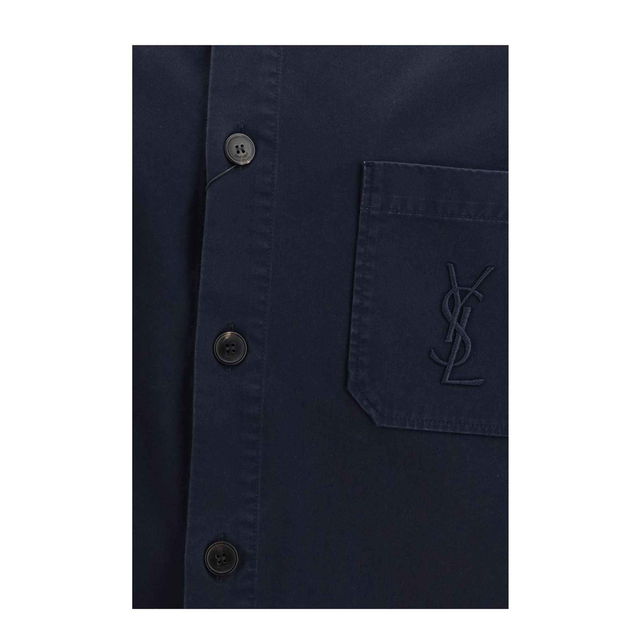 MAYFEYR - Saint Laurent - Cassandre Overshirt In Gabardine With Logo - 861004Y04VD