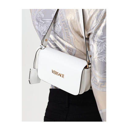 Tag Mini White Leather Bag
