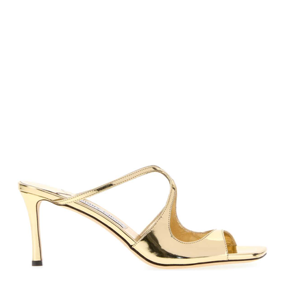 MAYFEYR - Jimmy Choo - Gold Leather Anise 75 Sandals - ANISE75QUIGOLD