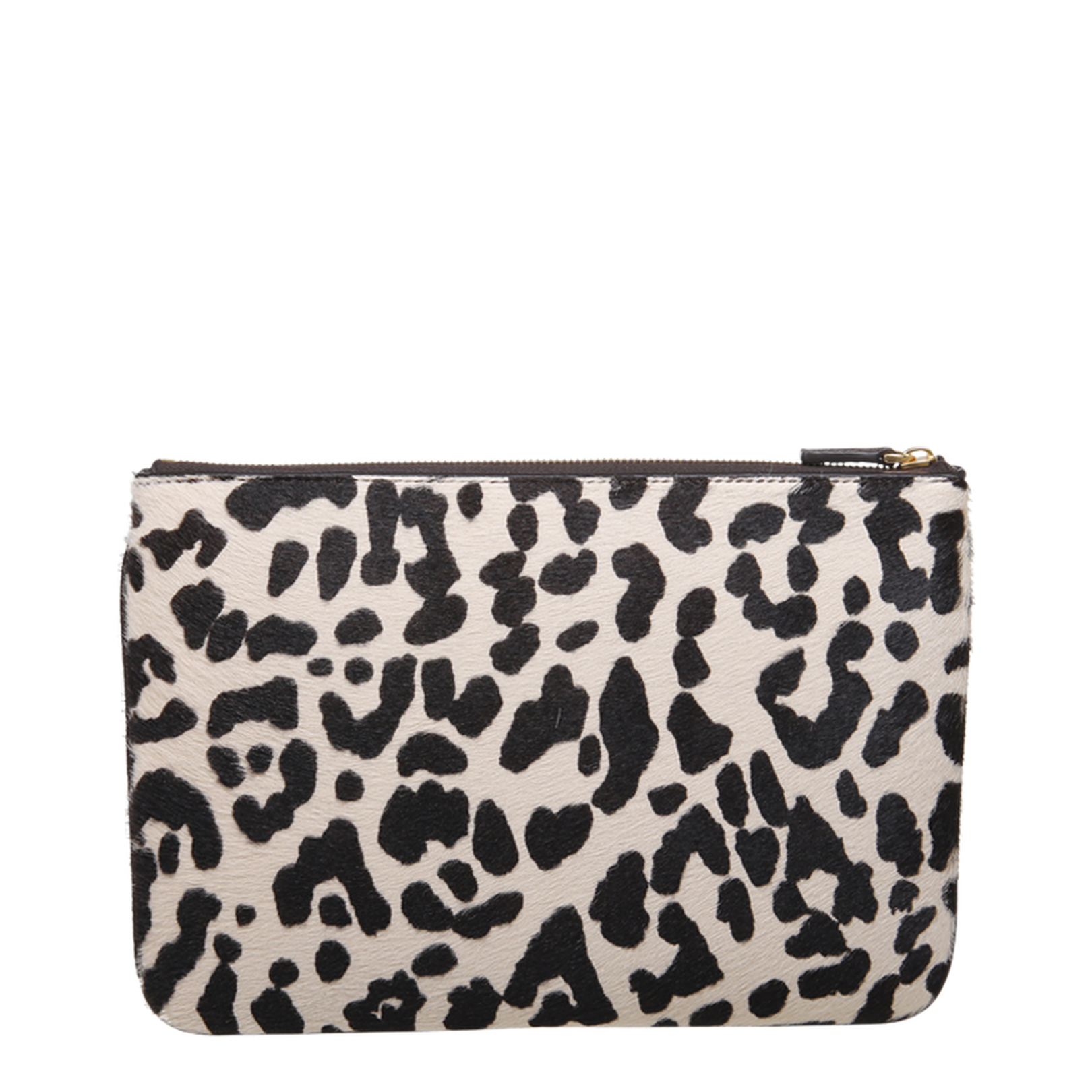 Beige Leopard Clutch Bag