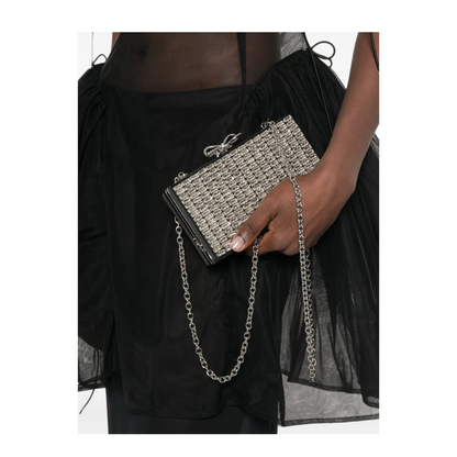 AQUA Crystal Clutch - Silver