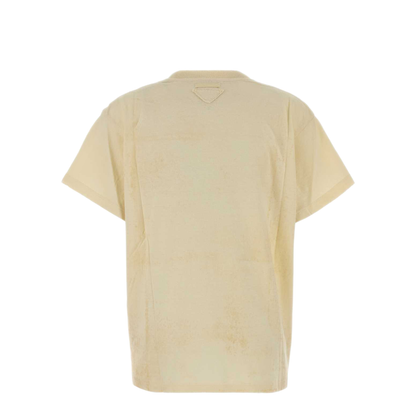MAYFEYR - Prada - Crema Cotton T Shirt - 39698SOOO6337F0018