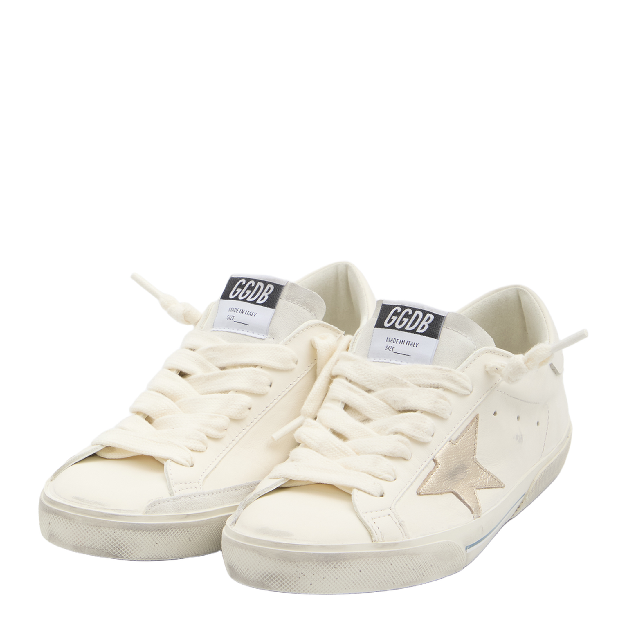 Super-Star Nappa Leather Sneakers with Laminated Leather Star