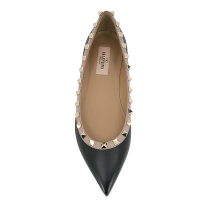MAYFEYR - Valentino - Rockstud Leather Ballet Flat - WS0403VOD