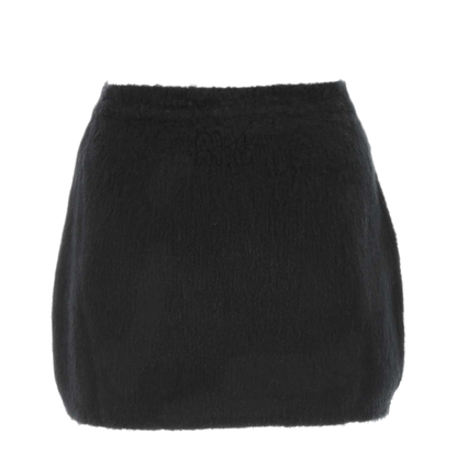 MAYFEYR - Miu Miu - Black Stretch Wool Blend Mini Skirt - MMG413S23112KDF0002