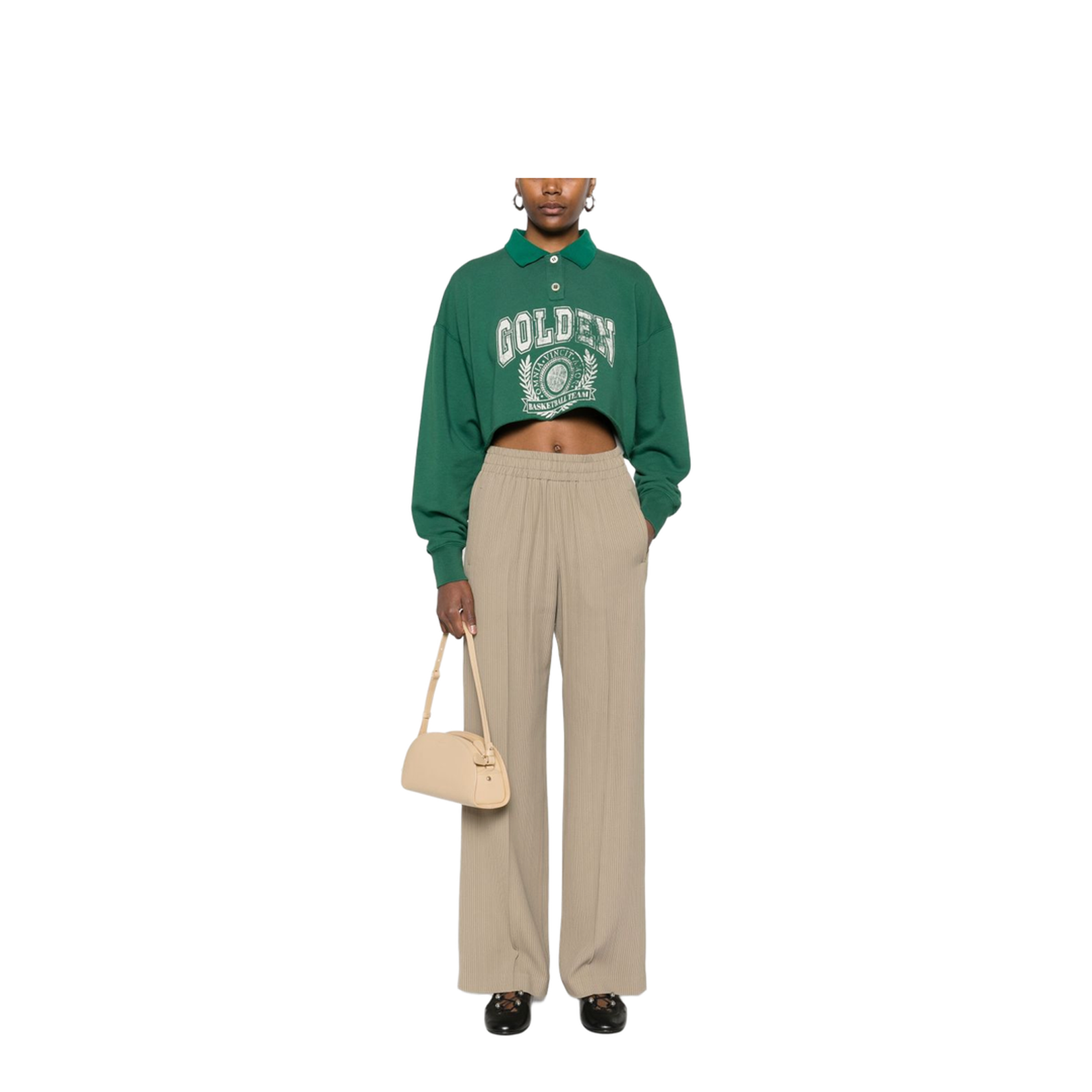 Almond Beige Elasticated Waist Trousers