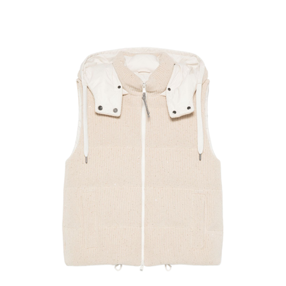 Dazzling Cotton Knit Sleeveless Down Jacket