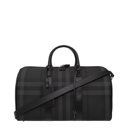 Grey and Black Duffel Bag
