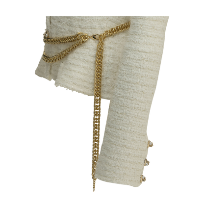 MAYFEYR - Self Portrait - Textured Knit Cardigan - SC26059CCCREAM