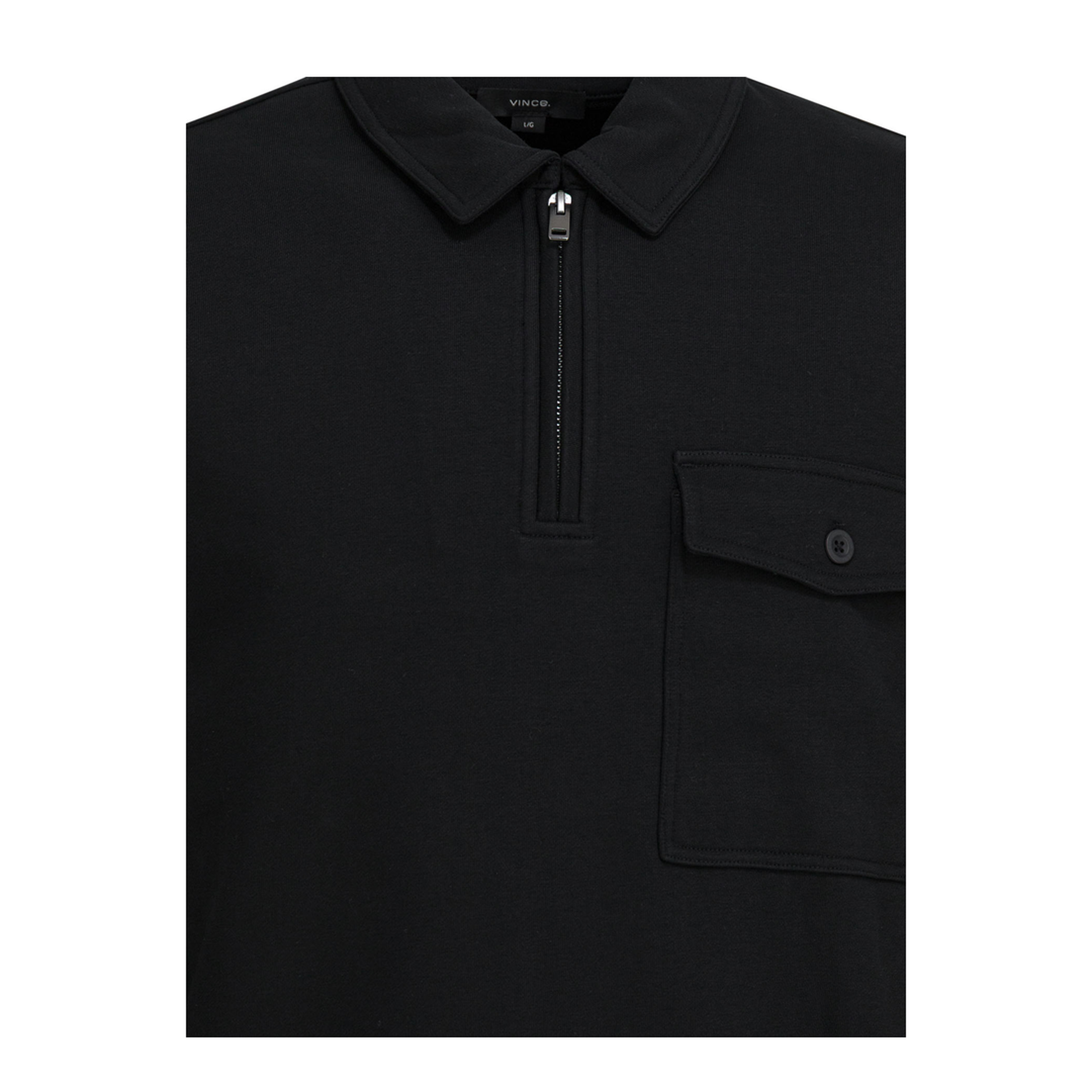 MAYFEYR - Vince - Cotton Blend Zippered Polo Shirt - M12779982A001BLK