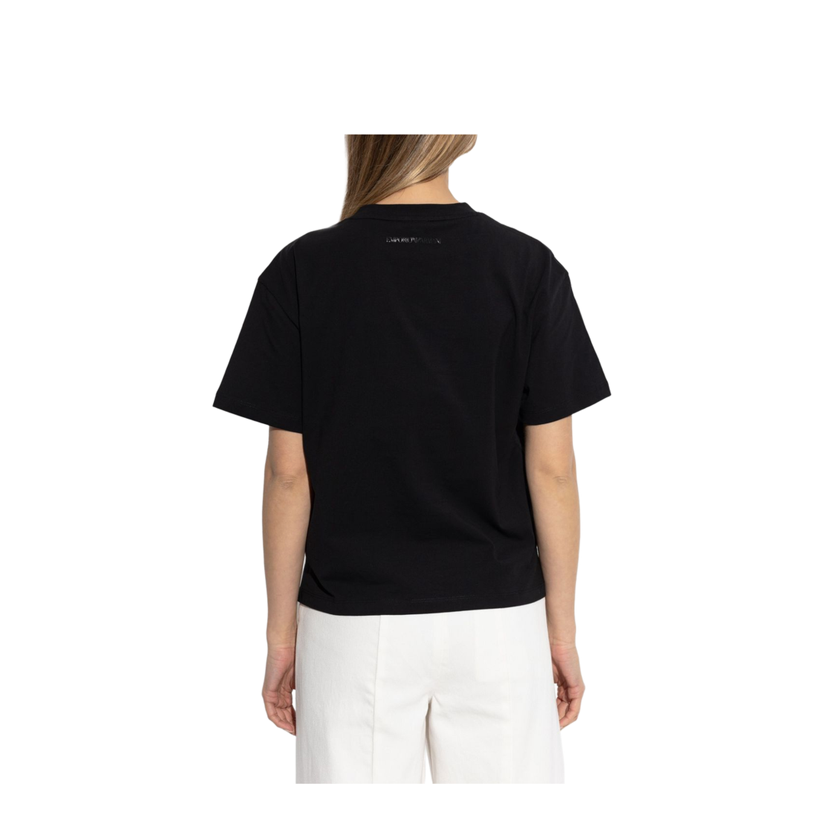 Cotton-Jersey T-Shirt with Oversized Lurex Logo