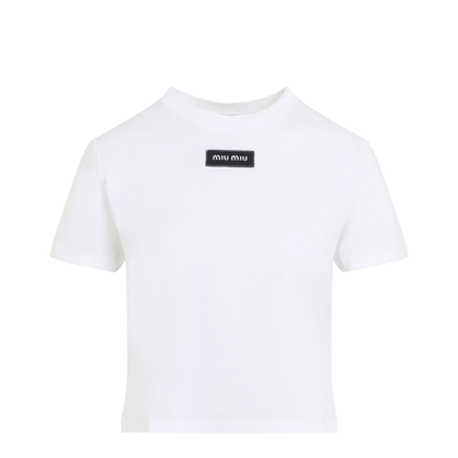 MAYFEYR - Miu Miu - Logo Patch T-Shirt - MJNA45SOOO6398