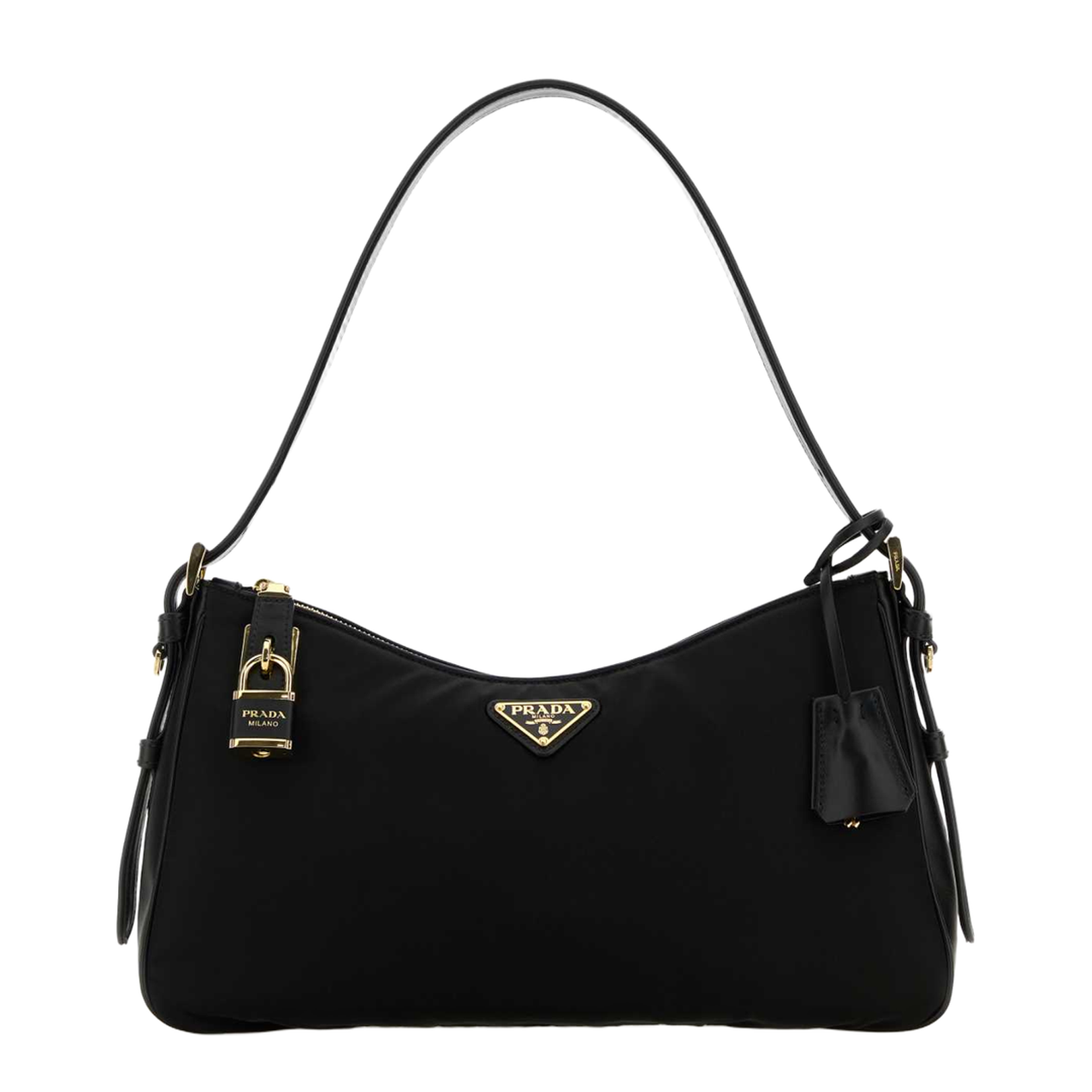 Aimée Large Re-Nylon and Leather Shoulder Bag