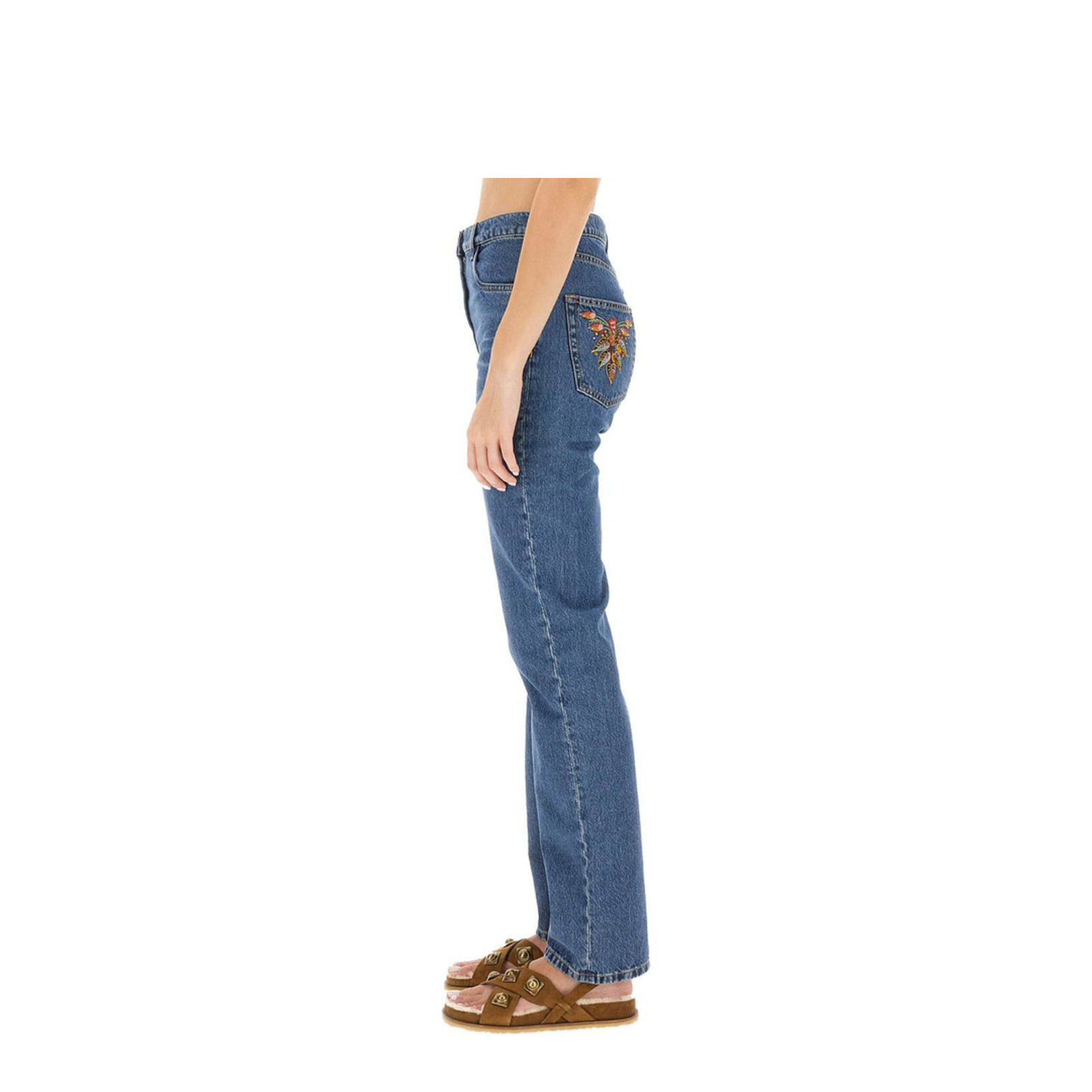 JEANS WITH LOGO EMBROIDERY