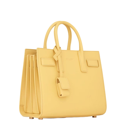 Sac de Jour Nano Smooth Leather Top-Handle Bag - Soft Lemon