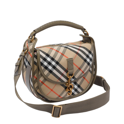Beige B Clip Messenger Bag