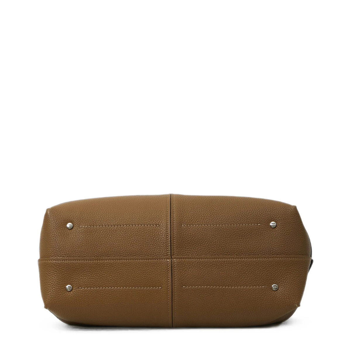 Hammered Leather Medium Leather Tote Bag - Brown