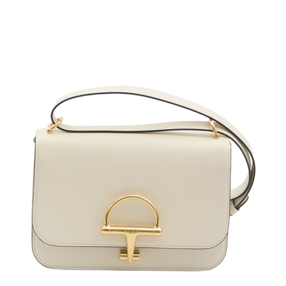 Siena Small Leather Shoulder Bag Ivory