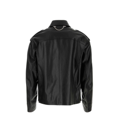 MAYFEYR - Alexander Mcqueen - Black Leather Jacket - 808245Q5AOJ1000