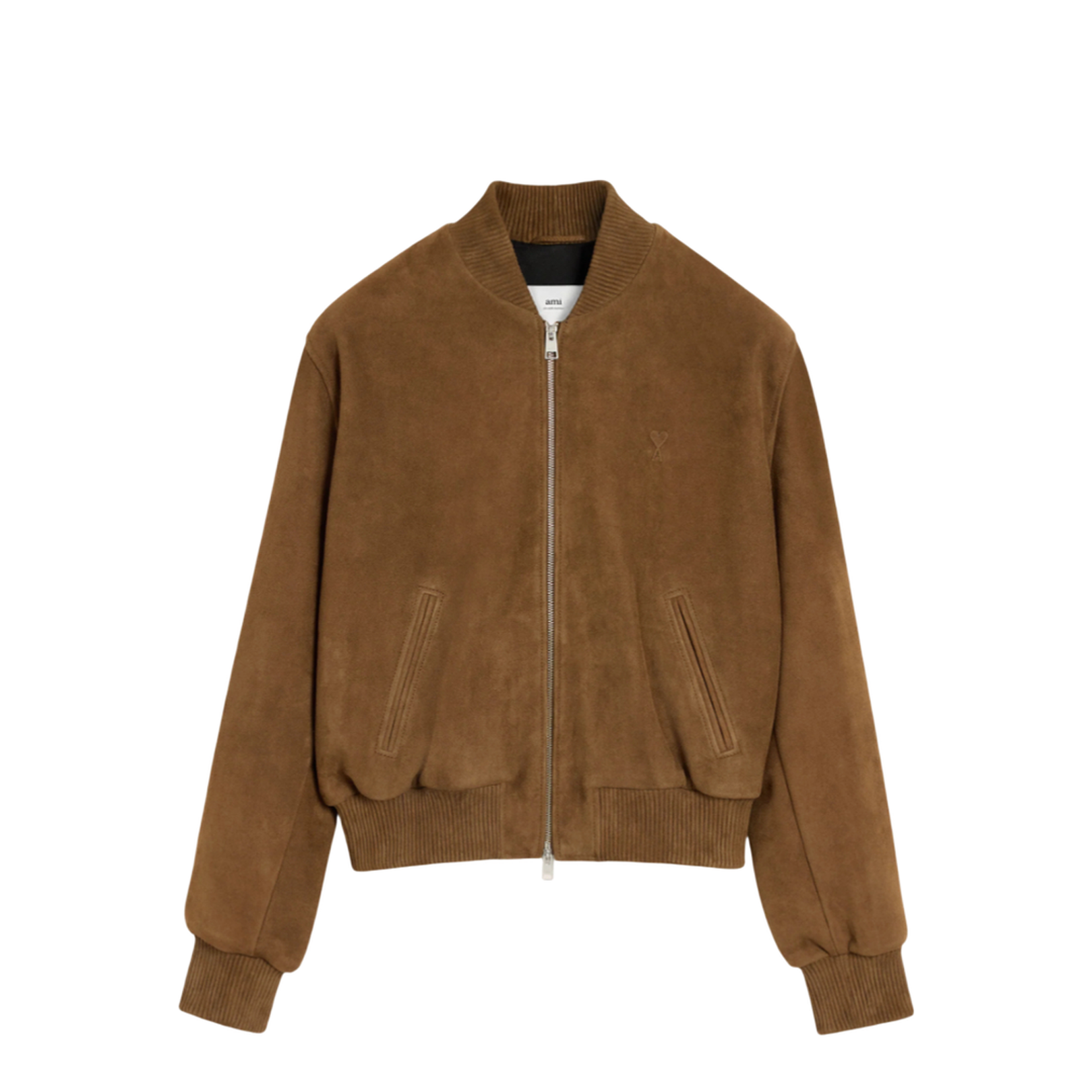 Hazelnut Brown Leather Zipped Jacket