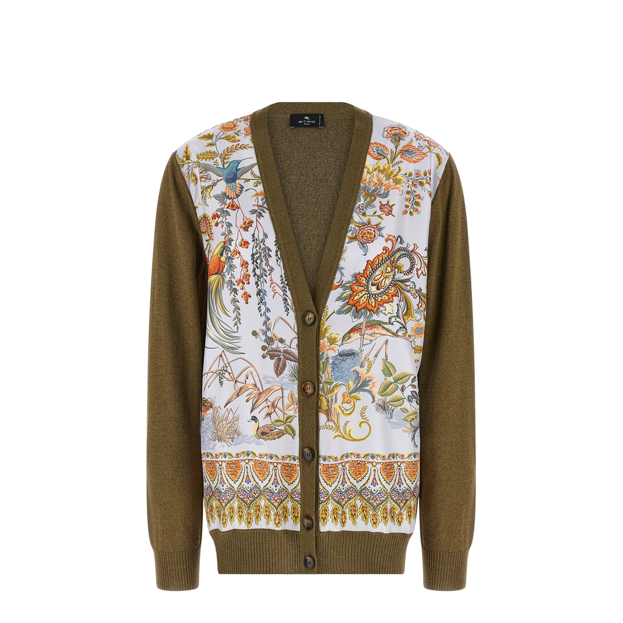 Paisley Silk Insert Cardigan