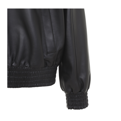 High Neck Leather Jacket