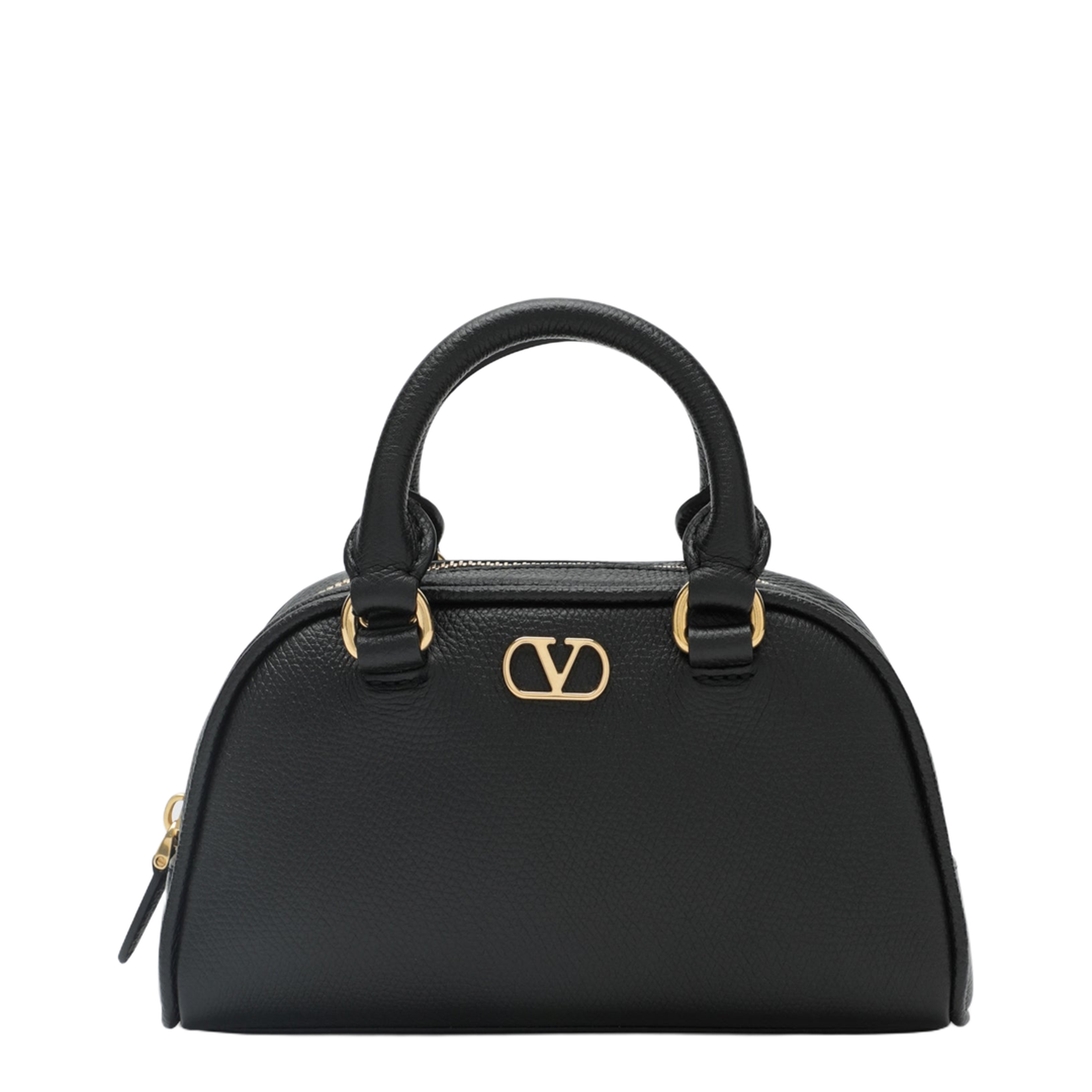 VLogo Signature Mini Calfskin Vanity Bag - Black