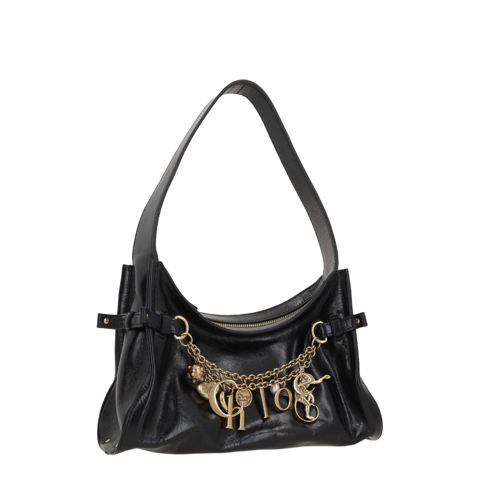 Charms Hobo Bag in Shiny Leather